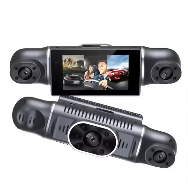 Camara Para Auto FULL HD WIFI Triple Lente + Reversa - 1080p Dash Cam Grabadora de Video Camioneta