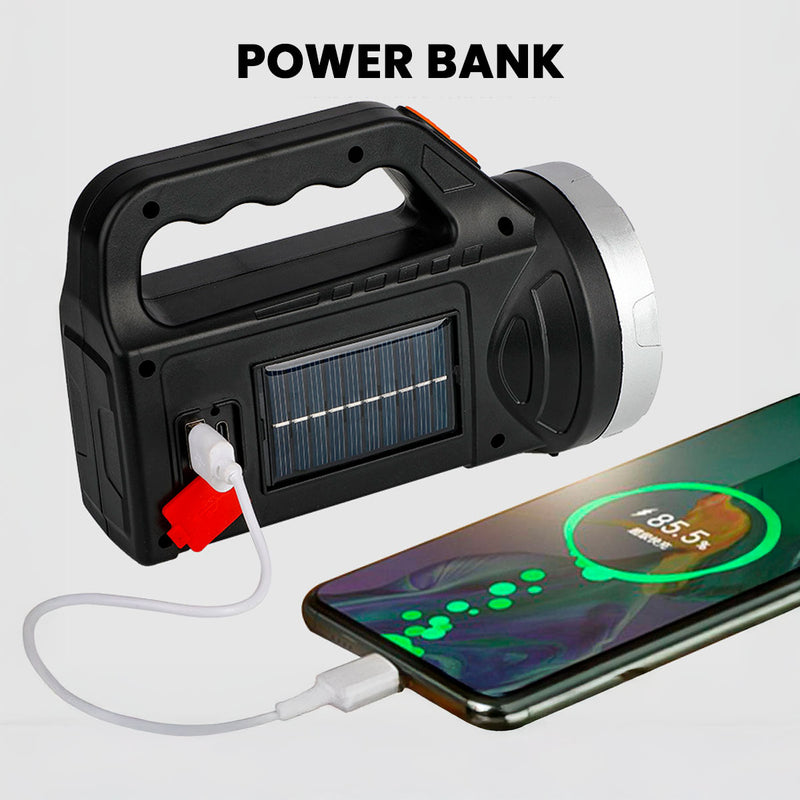 Linterna Solar Recargable Lampara Para Acampar Bateria Portatil