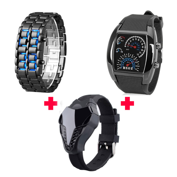 Pack - 3 x S/ 49.00 - Relojes Led Ultrabyte con Diseño Futurista