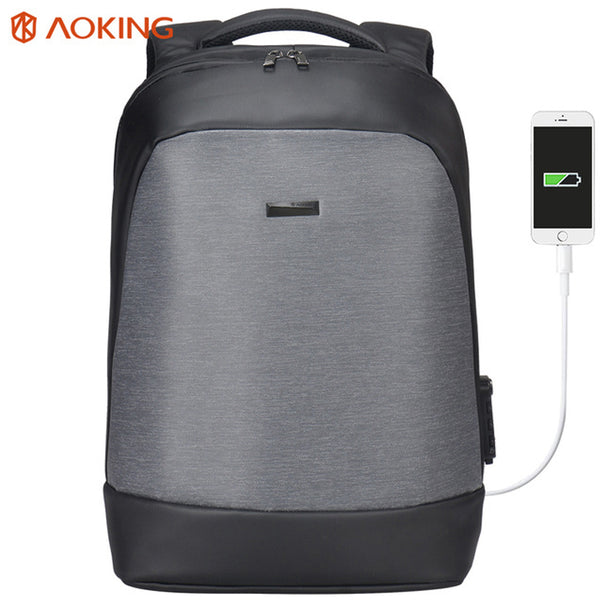 Mochila Anti Robo Aoking MOD3 Para Laptop con Puerto De Carga Usb y Clave de apertura